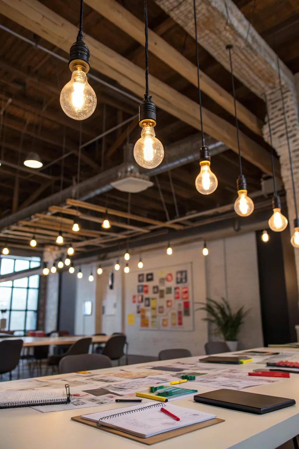 Spirited compositions merge with multi-head pendants to provide vibrant lighting.
