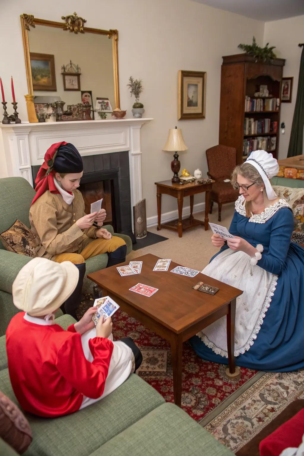 Imaginative time-travel card games