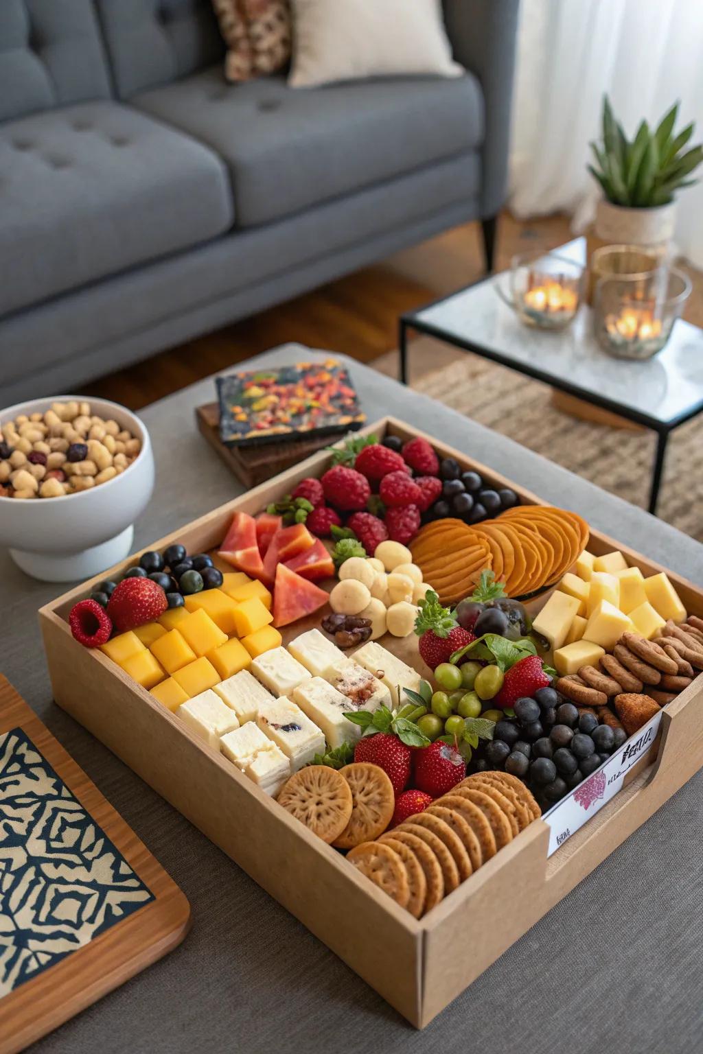 Snack stylishly with a bespoke domestic cinematic evening snack chest.