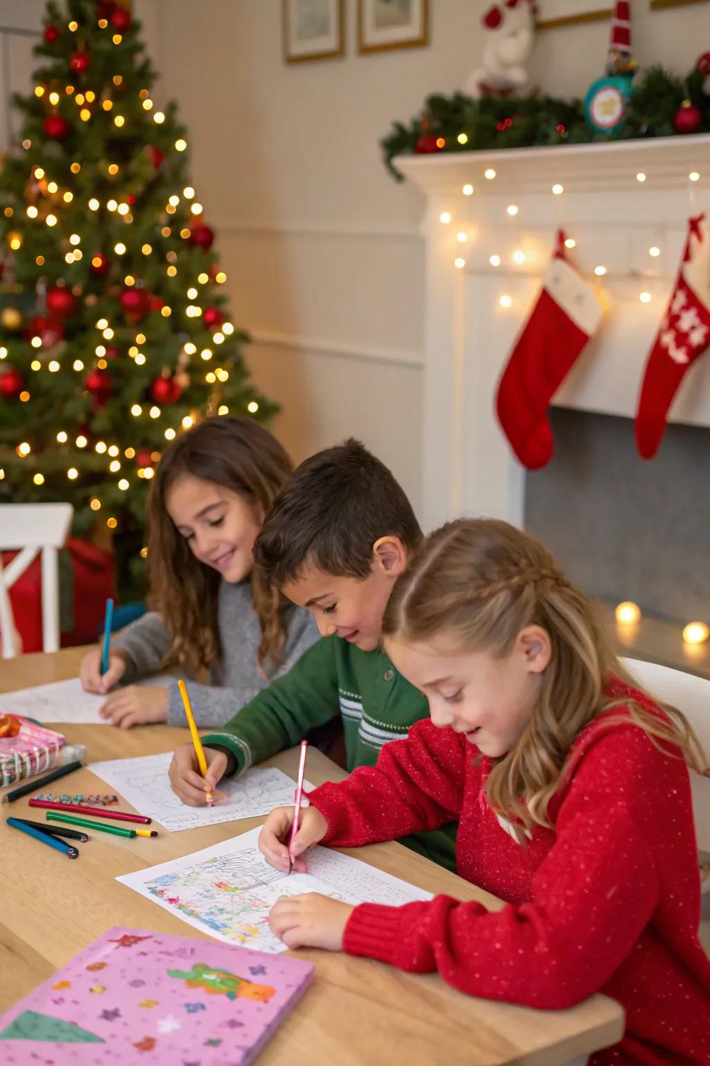Let children’s imaginations soar by writing letters to Santa.