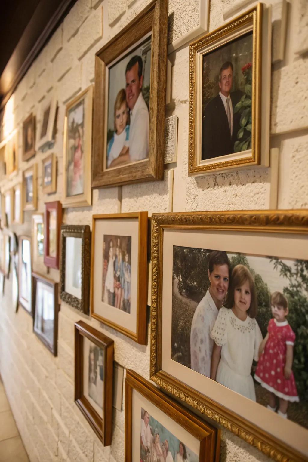 Retro-style frames infusing charm into familial portraits