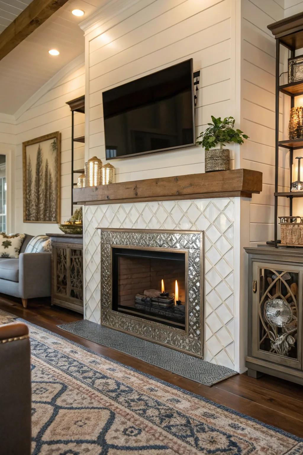 Contrasting substances infuse visual intrigue and sophistication.