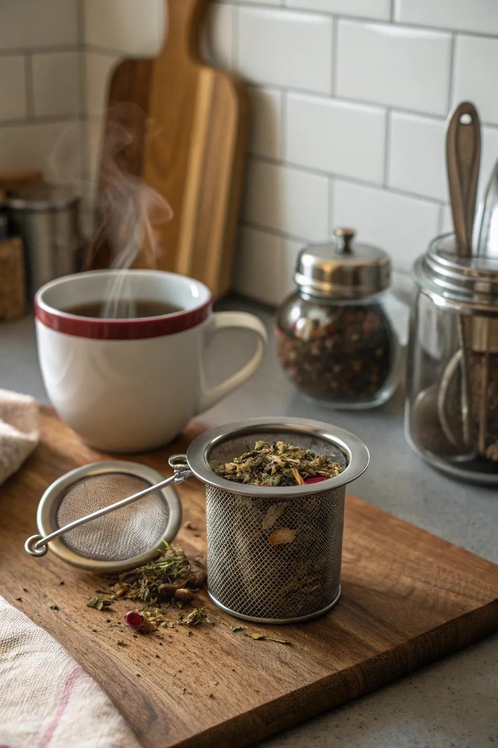 With this handy infuser, you can make the ideal cup of tea.