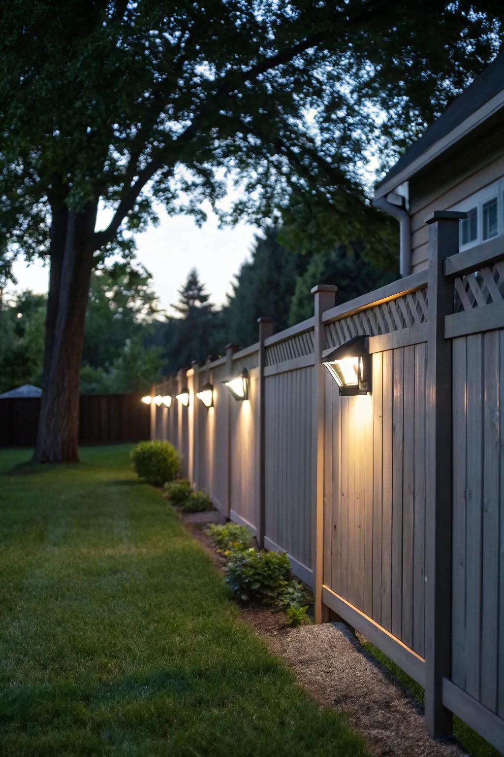 Motion sensors add a dynamic and secure lighting solution.