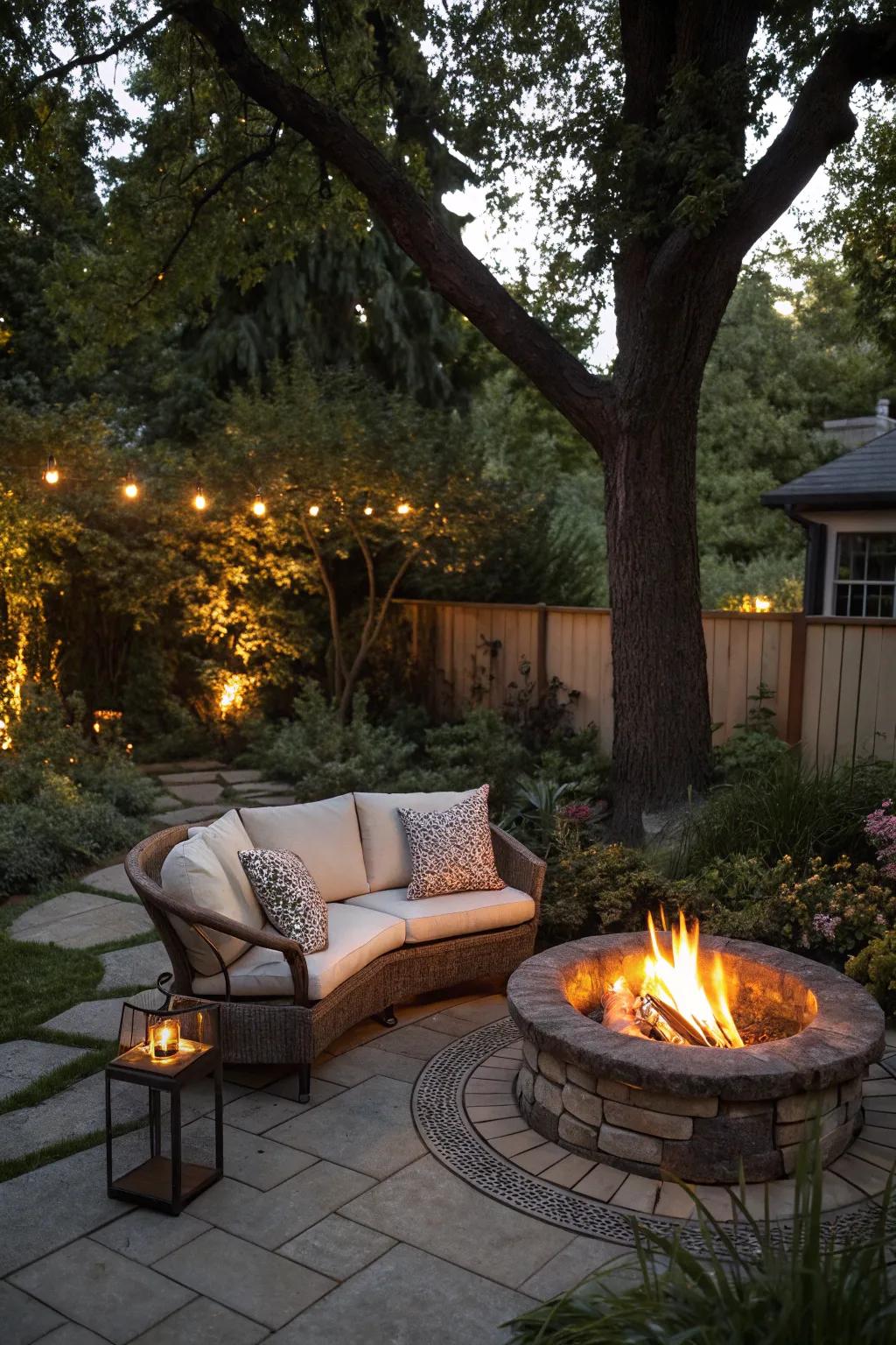 A seat provides a touch.