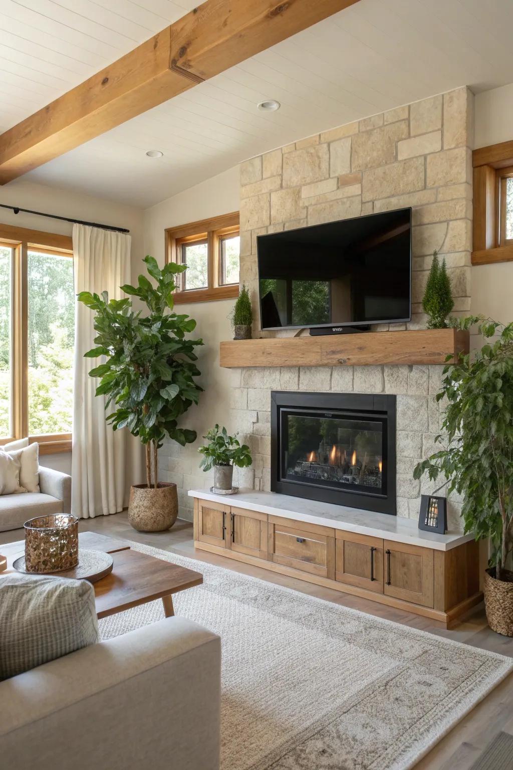 Bring life to your area using decor inspired by nature. #NaturalVibes #PlantLovers 🌿