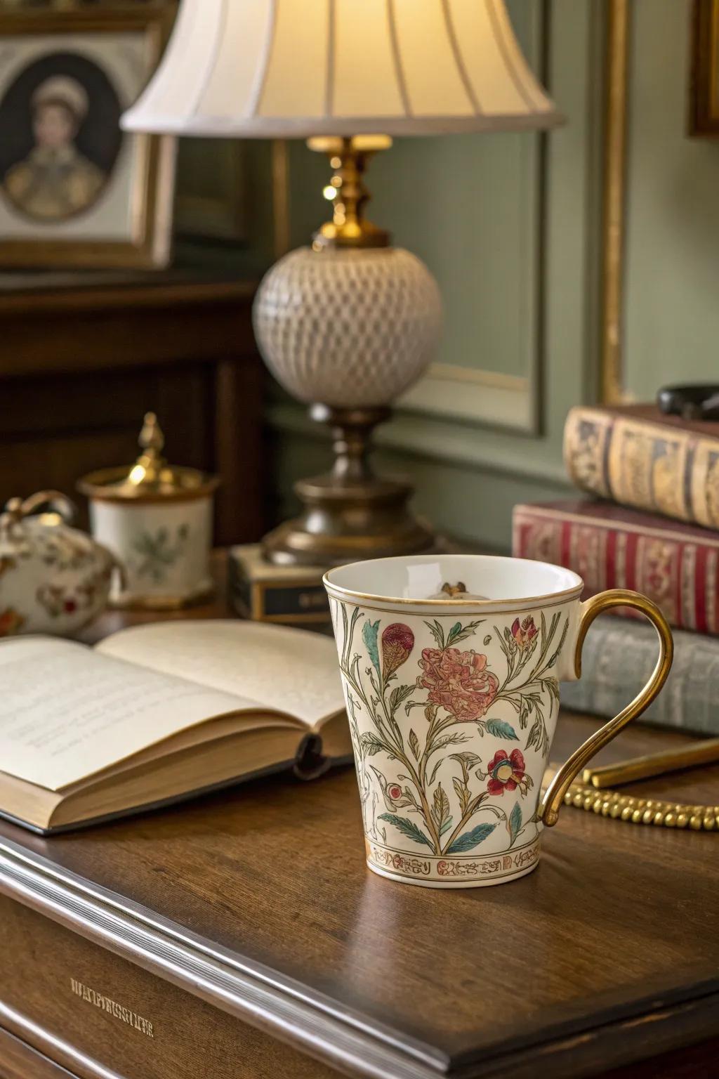 Art Nouveau flower designs for a timeless aesthetic.