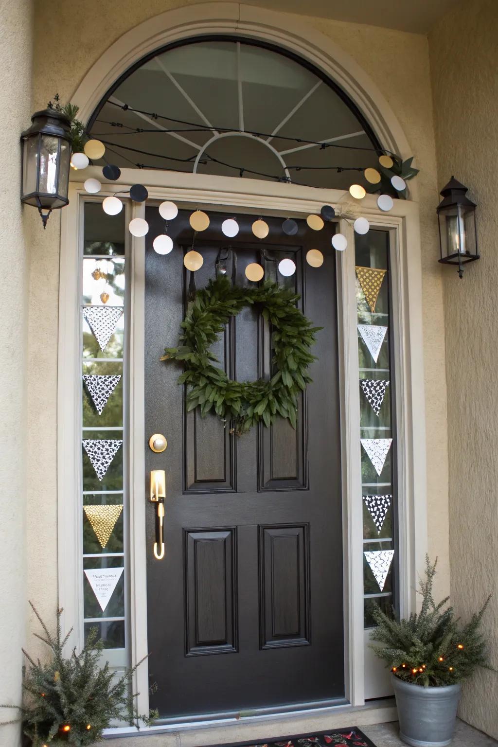 Geometric patterns introduce a modern twist to your garland.