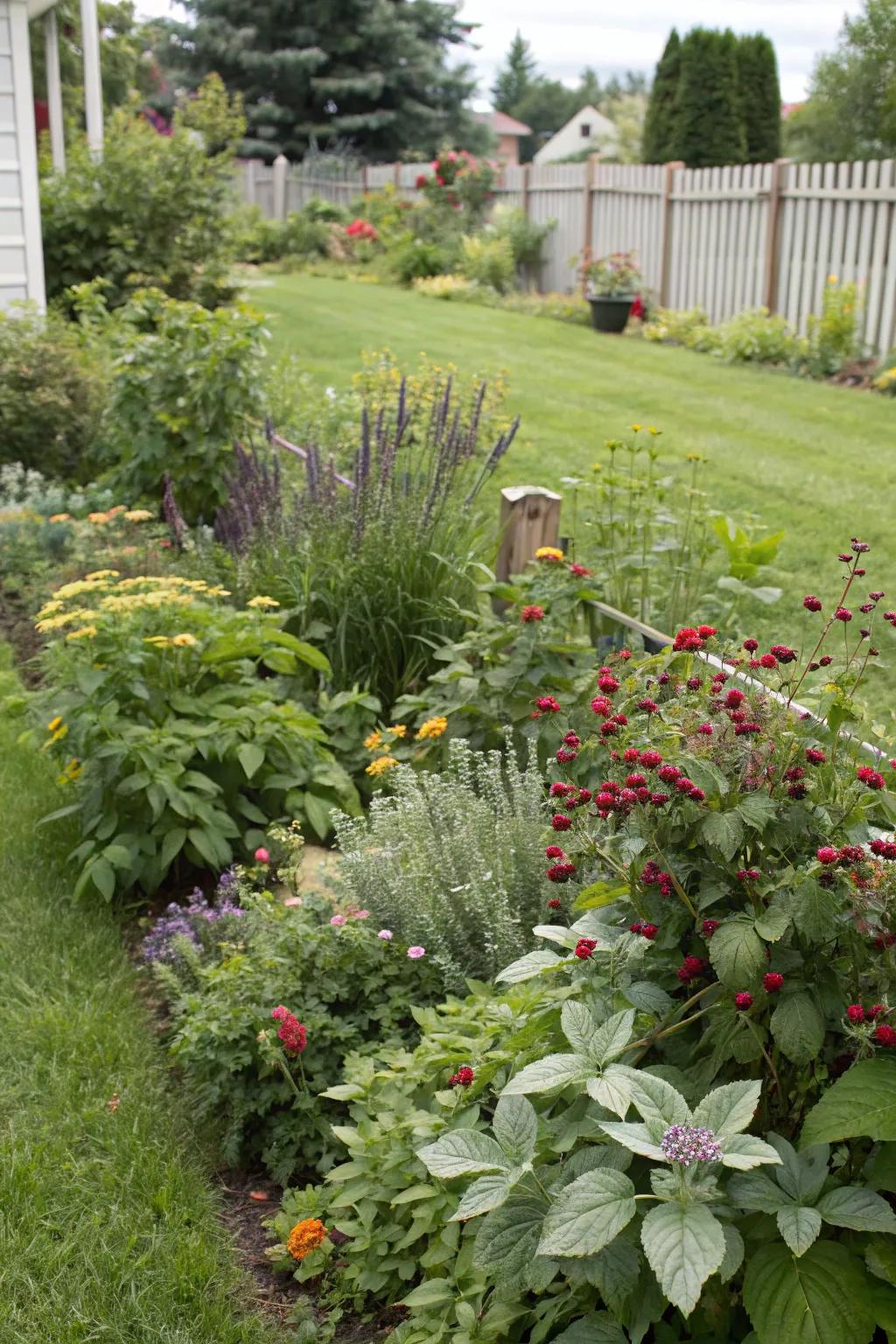 Consumable botanicals contribute a functional dimension to the garden