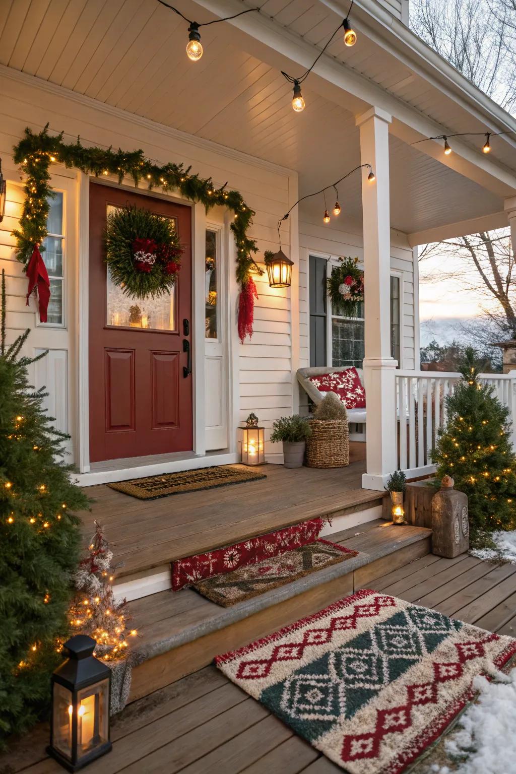 A joyous carpet unites your seasonal design exquisitely.