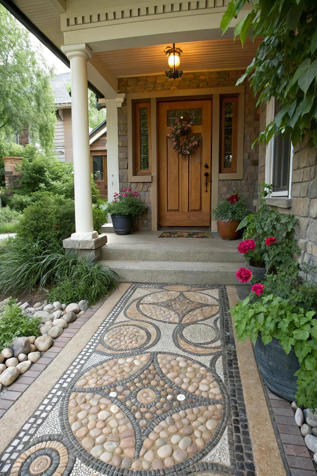 Pebbles are a simple and unique style.