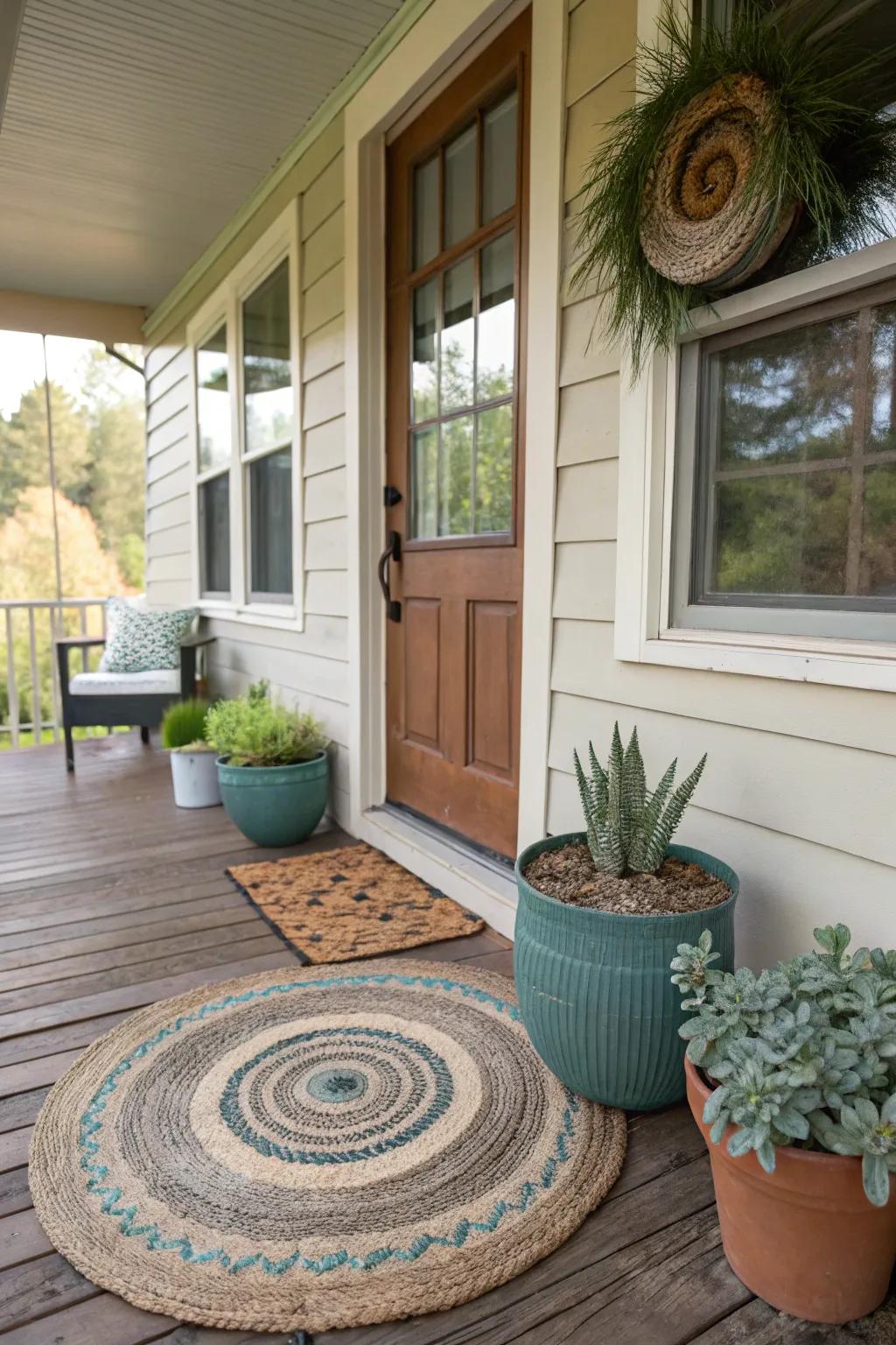 Eco-responsible floor coverings fuse style with sustainability.
