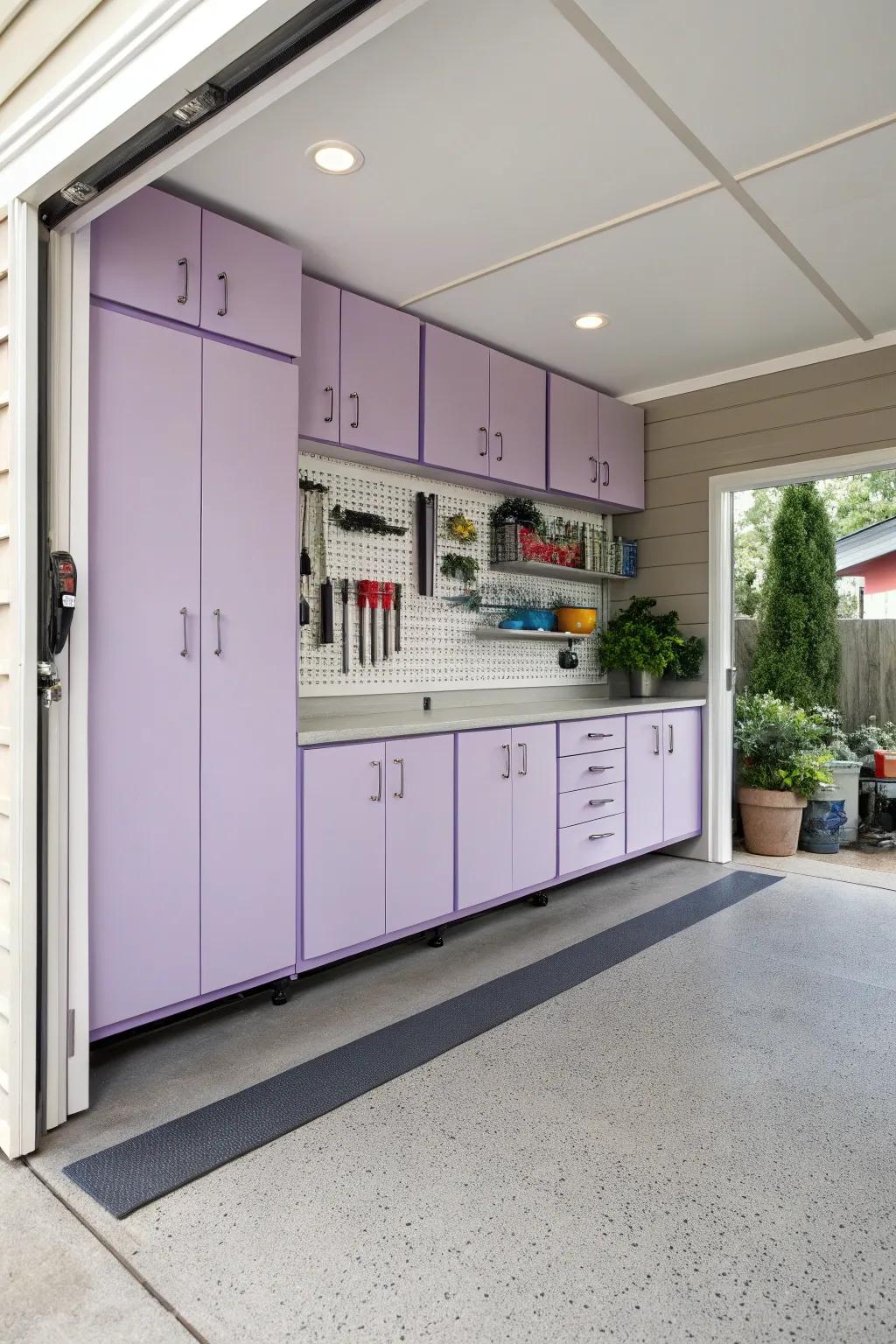 Lilac fixtures offer a unique, soft appeal.