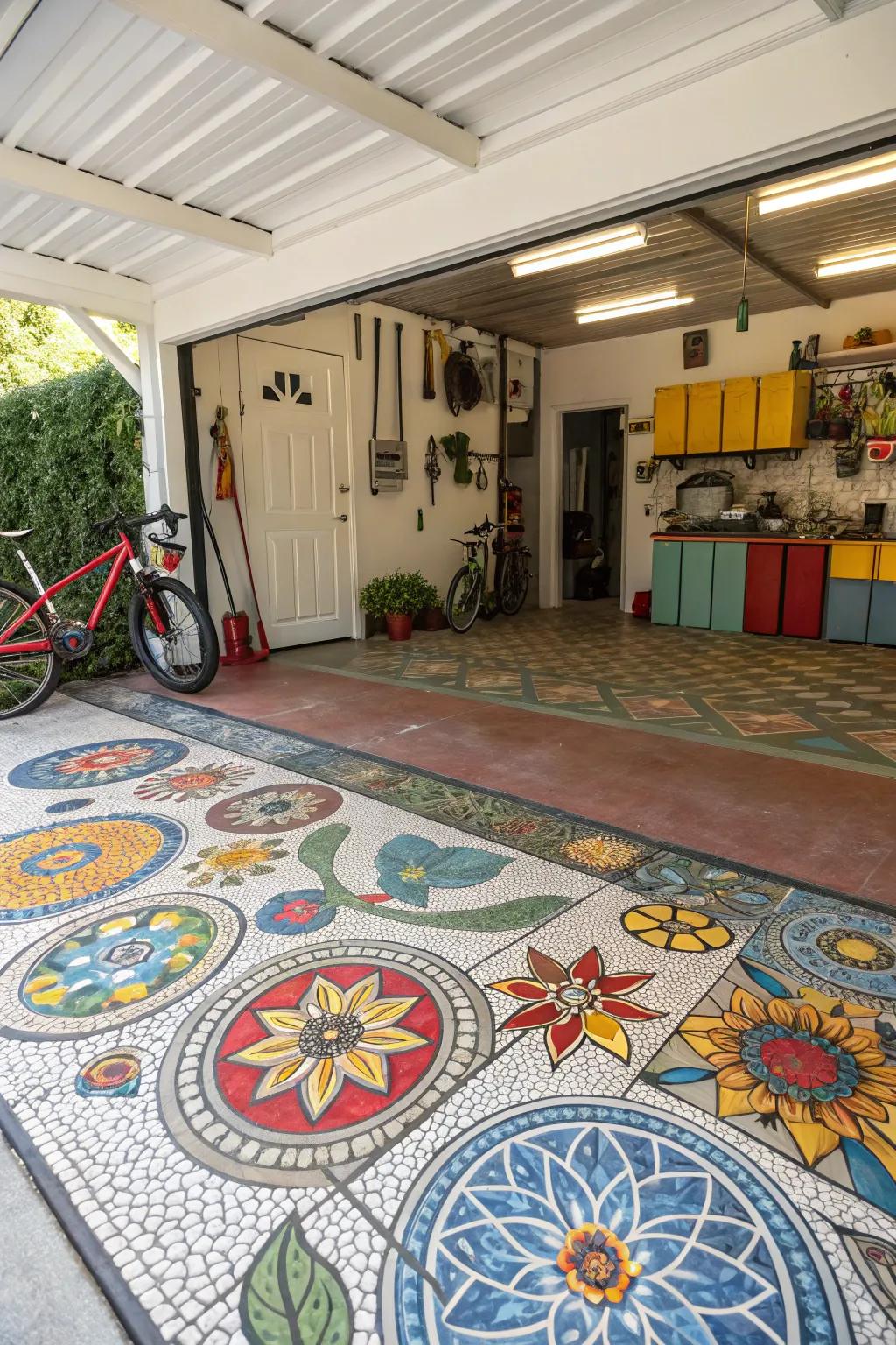 Express creativity through mosaic block designs.
