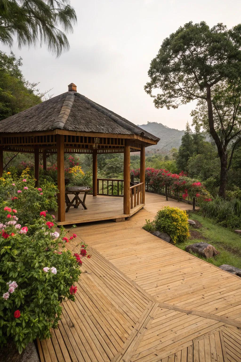 Opt for sustainable handsomeness through reed flooring.