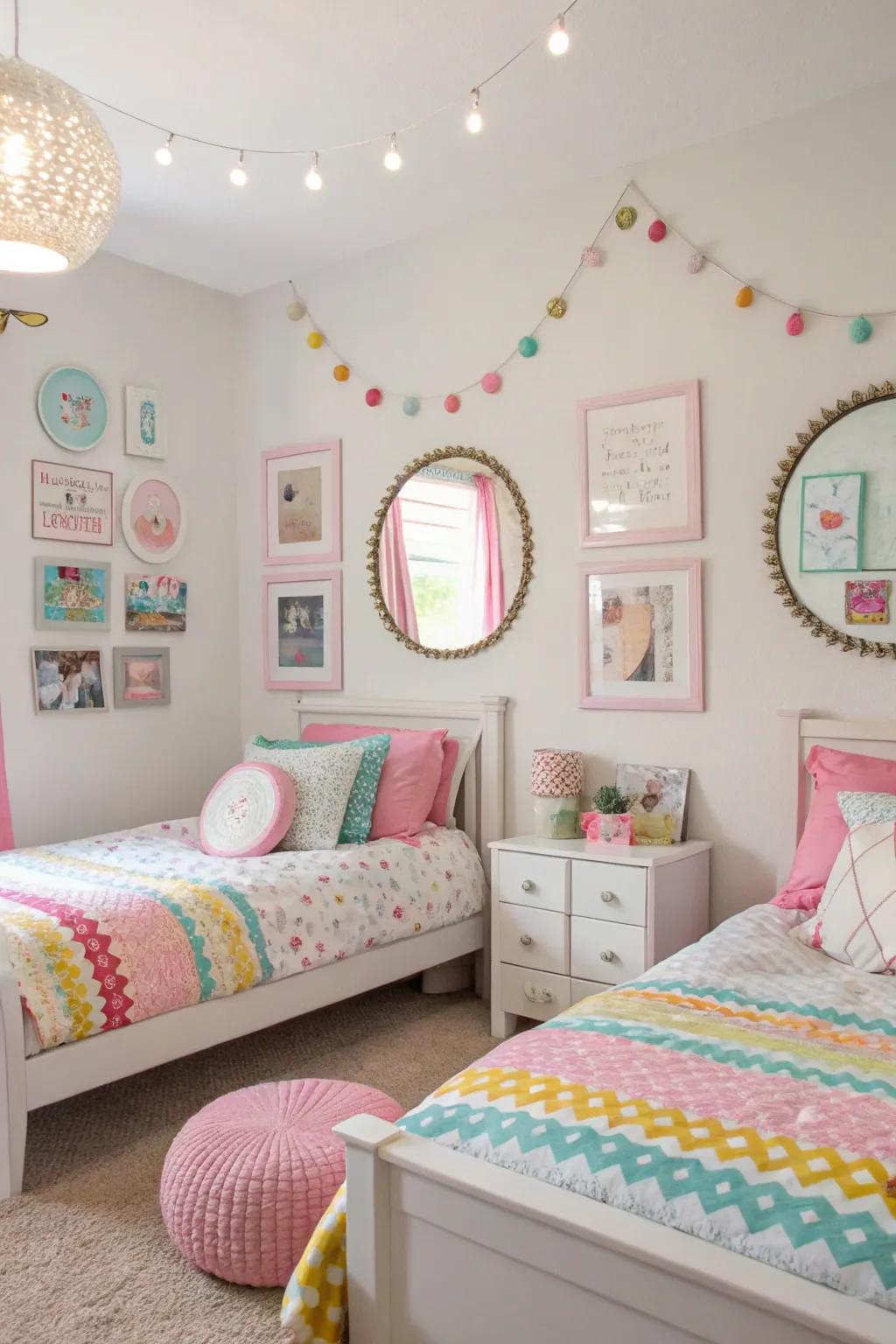 Glasses add light and make the look of space in a shared space.