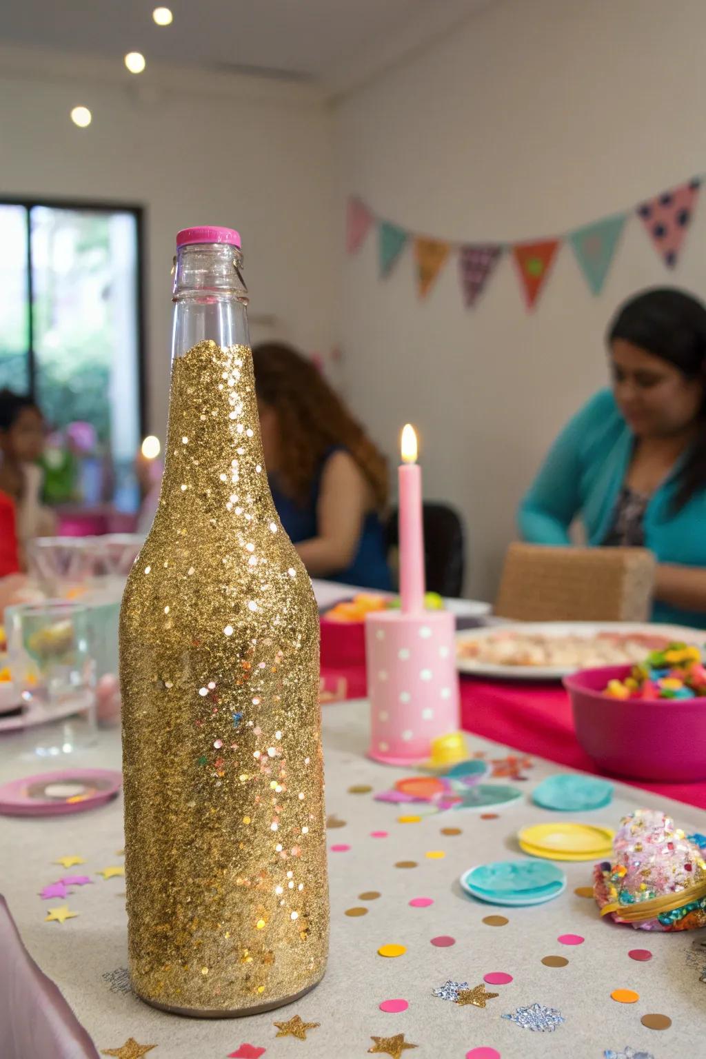 Shimmer containers lending a hint of glam to any celebration.