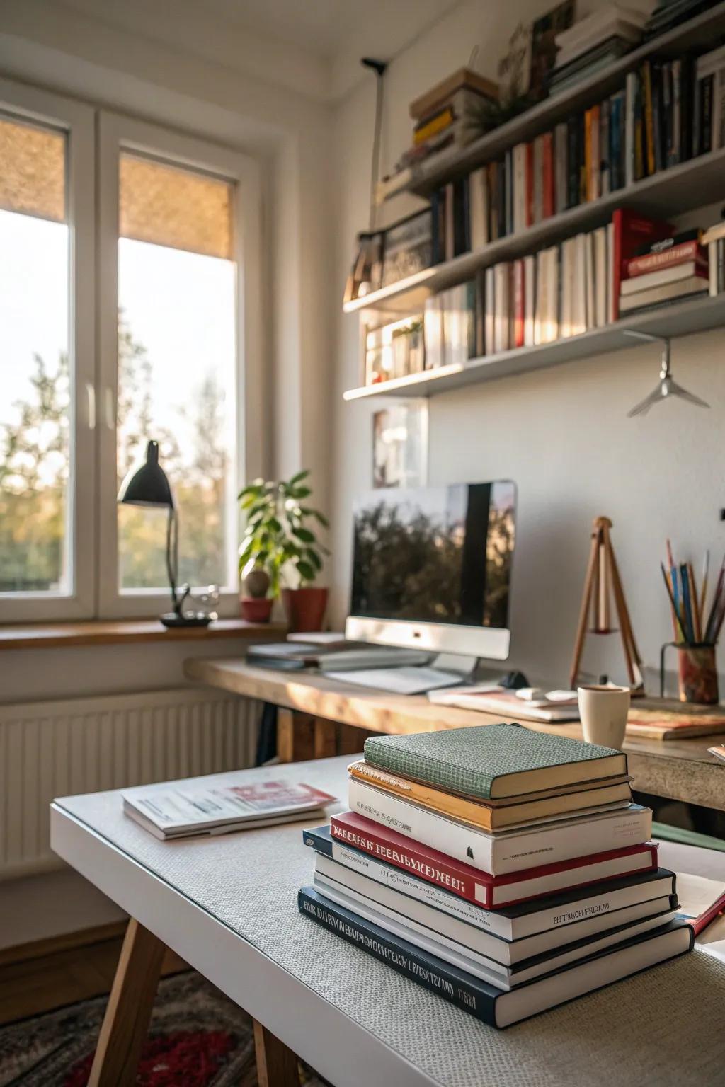 Design books serve as a wellspring of inspiration and fresh perspectives.