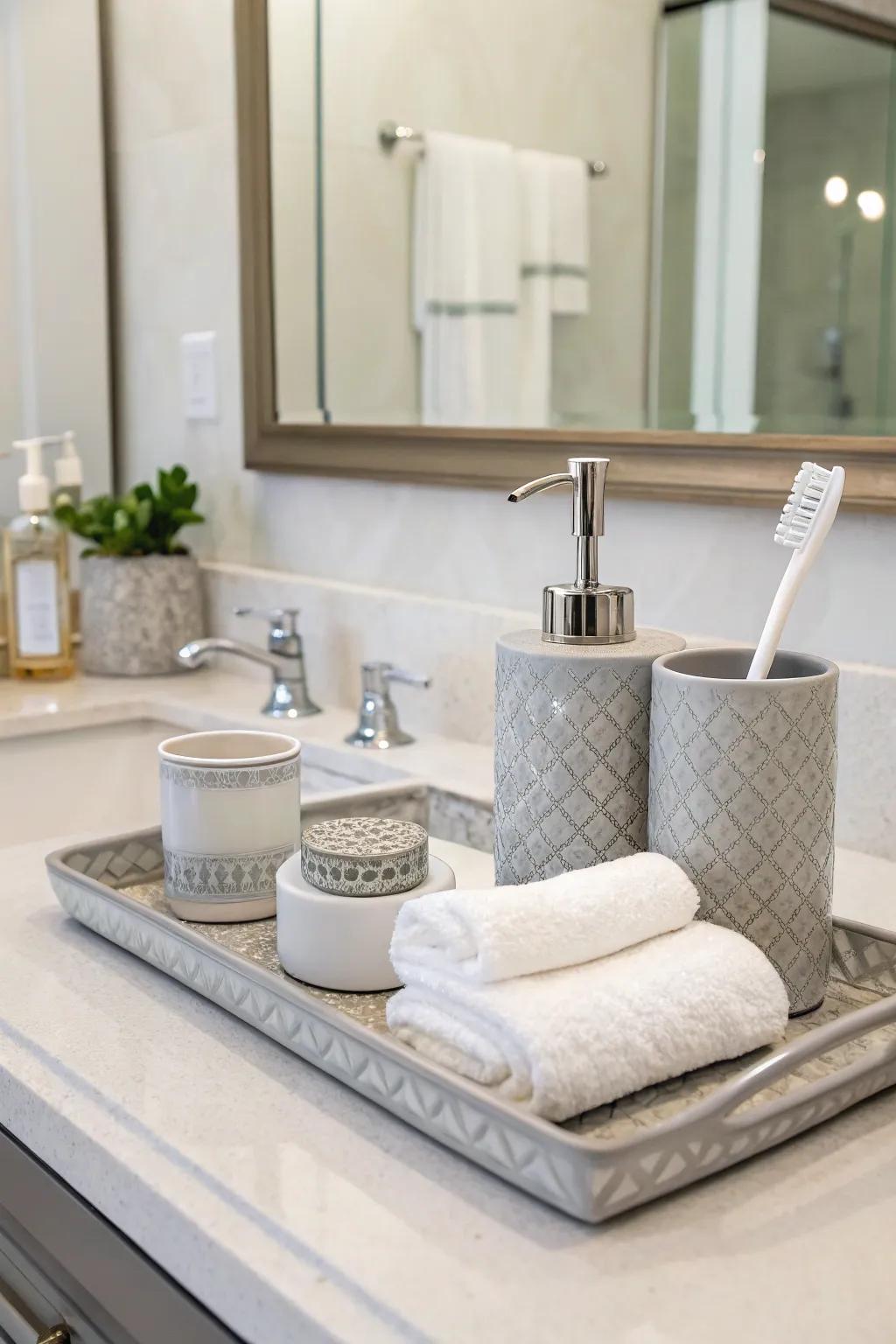 Carefully chosen accessories give the area a personal touch.