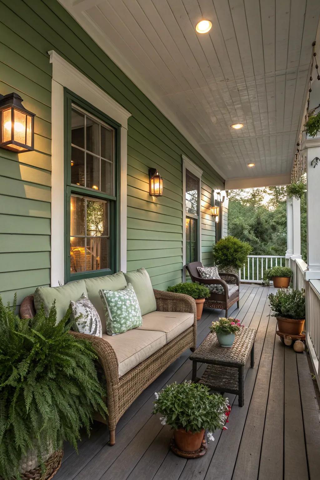 A porch escape ideal for rest.