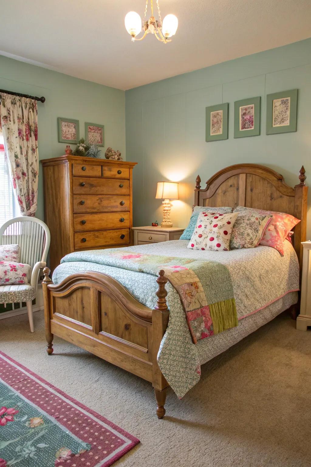 Reclaimed furniture appends character and aligns with eco-conscious blueprint.