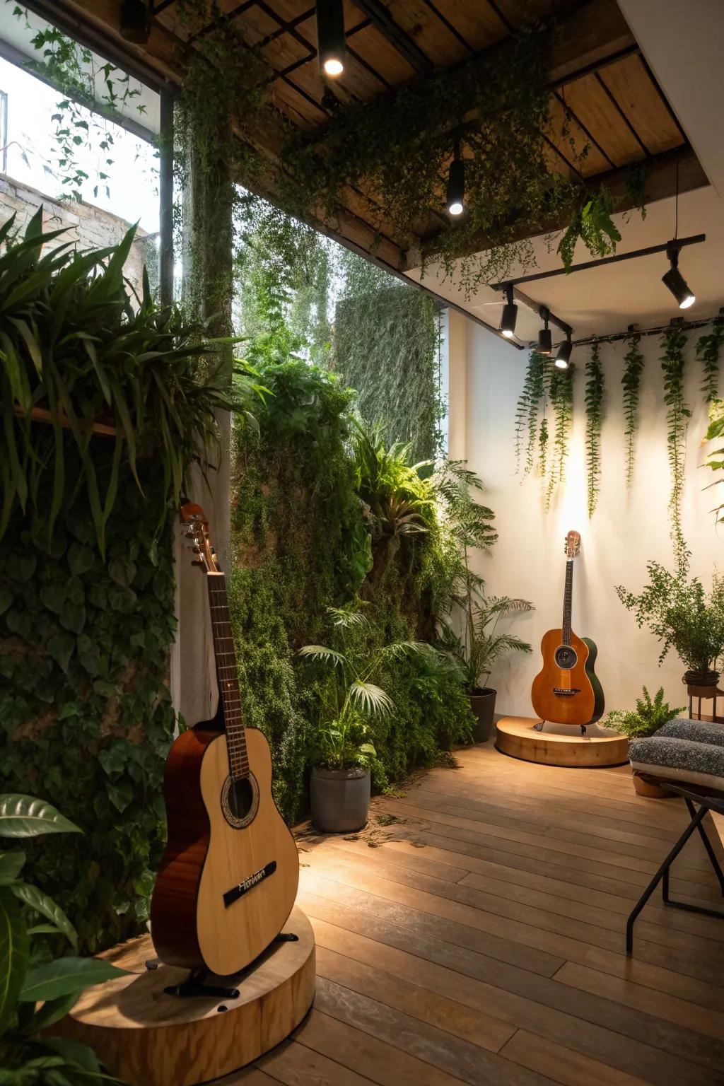 Nature-infused elements providing tranquility and balance.