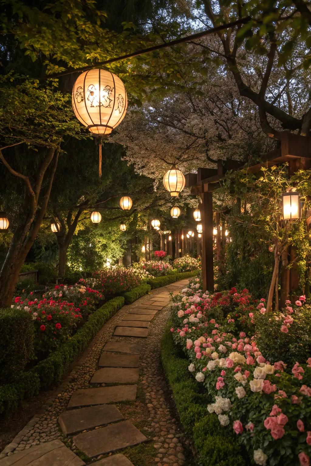 Calm lights turn your garden around.