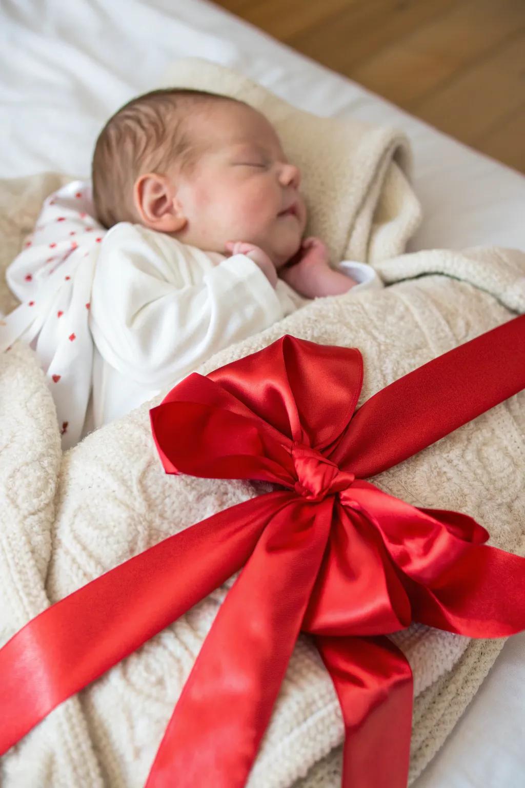 Your baby is the best gift of all, enveloped in affection.