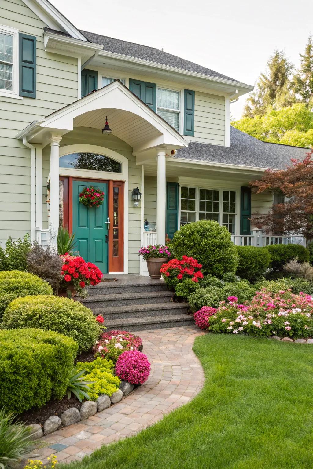 An inviting entryway that boosts curb appeal.