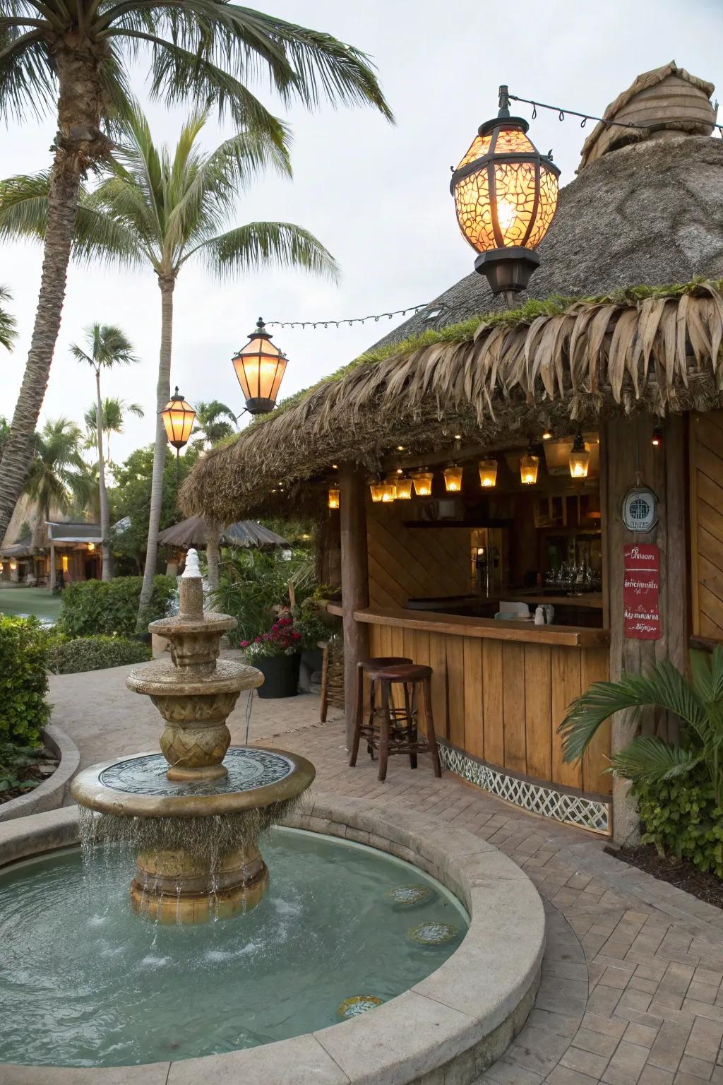 A water piece adds a surprising and calming element.