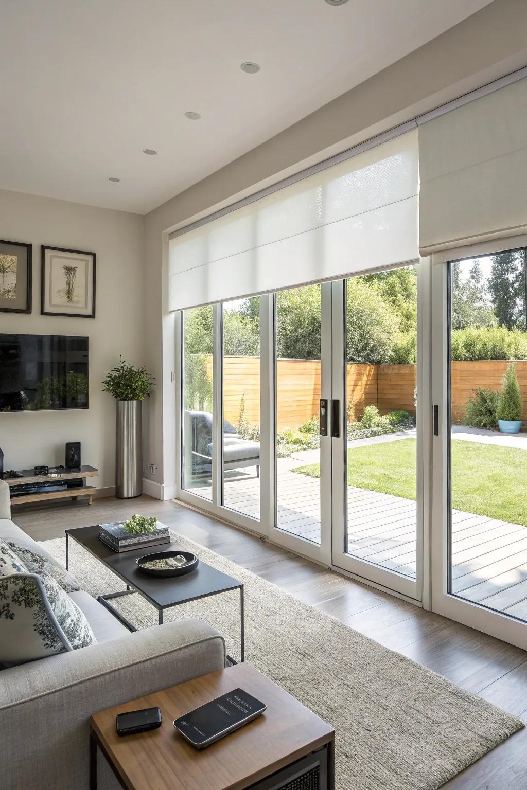 Automated window solutions add modern comfort.