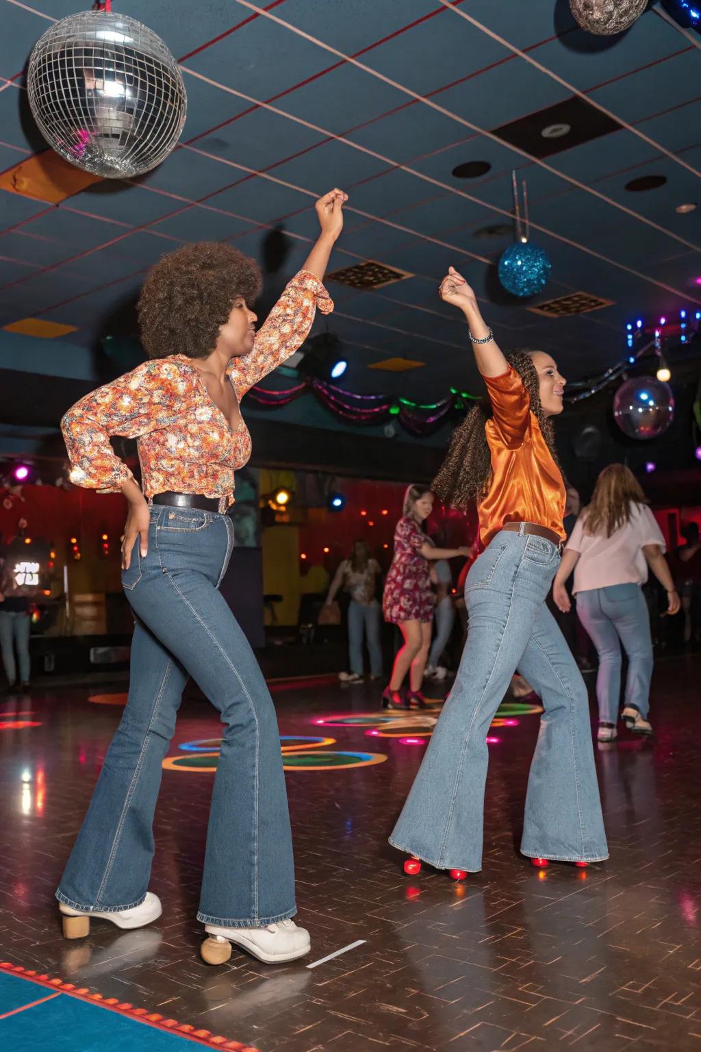 A high-energy dance floor where guests enjoy a dance competition.