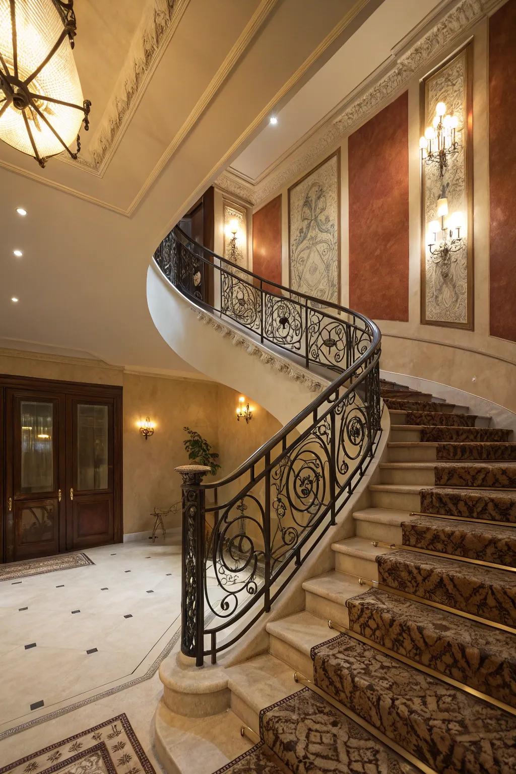Art Deco borders bring glamour and luxury.