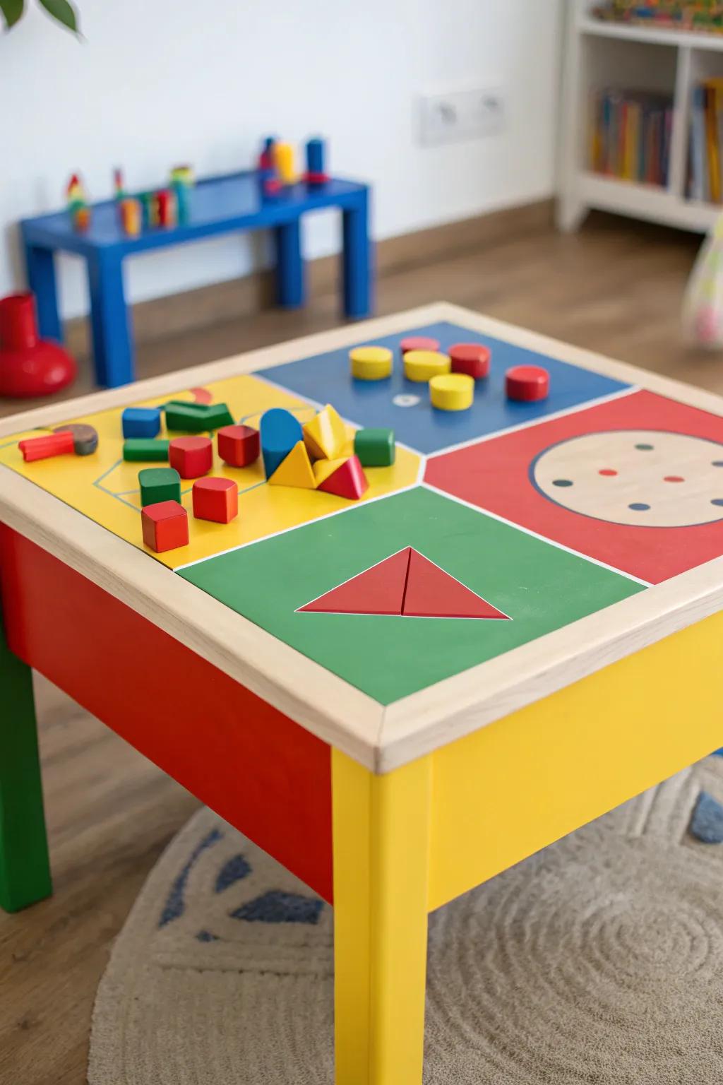 A shape-focused station, a modern and artistic addition to play spaces.