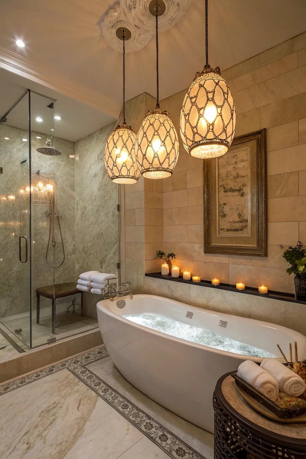 Unforeseen illumination placements introduce a hint of luxury to any space.