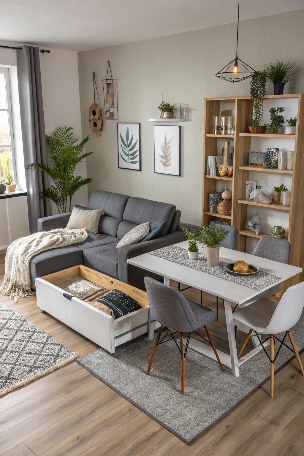 Multipurpose items enhance functionality without sacrificing style.