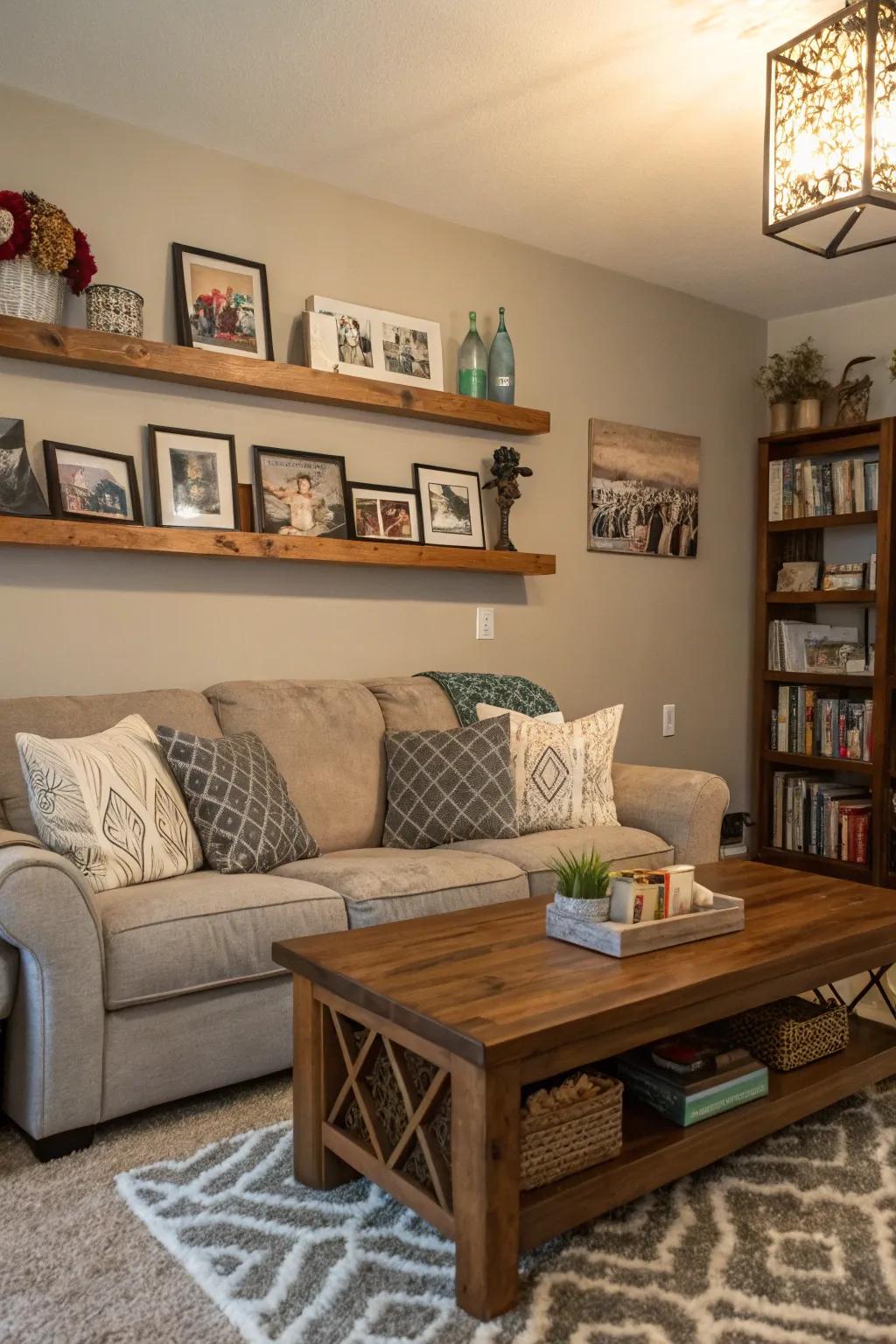 Personalized touches create a uniquely warm and welcoming space.