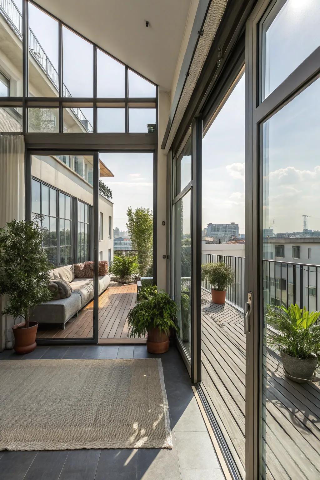 Seamless internal-external living elevates the loft experience.