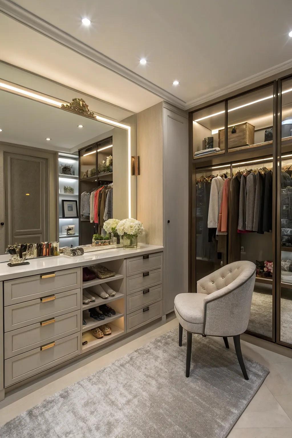 A vanity adds function.