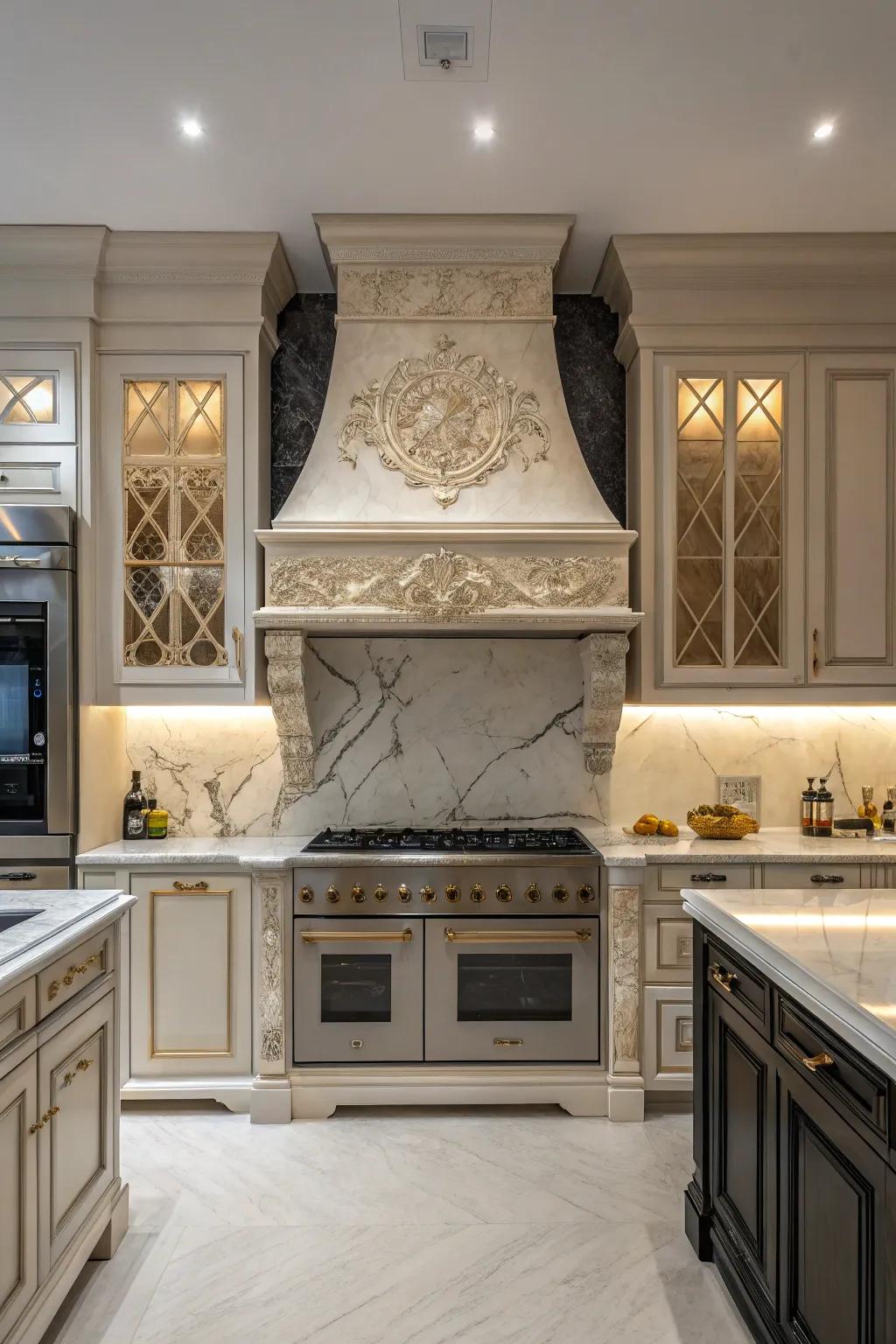 Ornamental range cover functioning as an architectural nucleus.