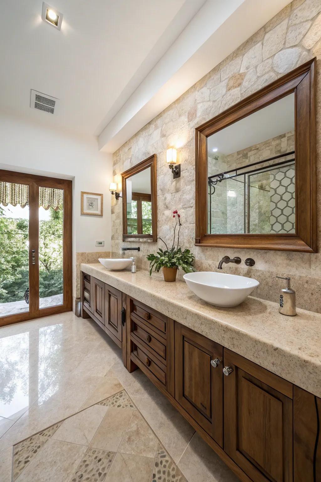 Innate lithosphere for ageless allure within the lavatory.