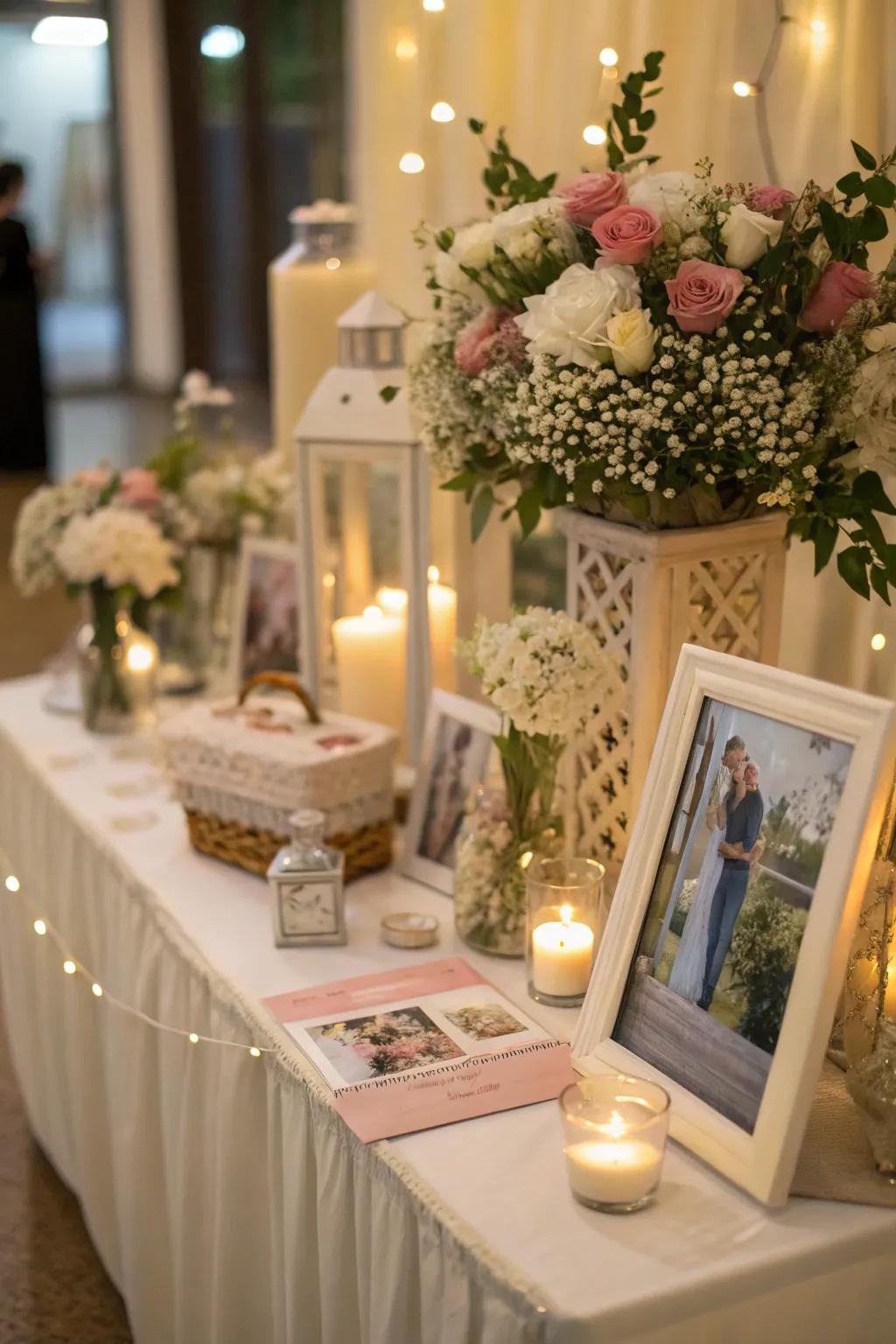 Themed decor creates a cohesive and harmonious look for the remembrance display.