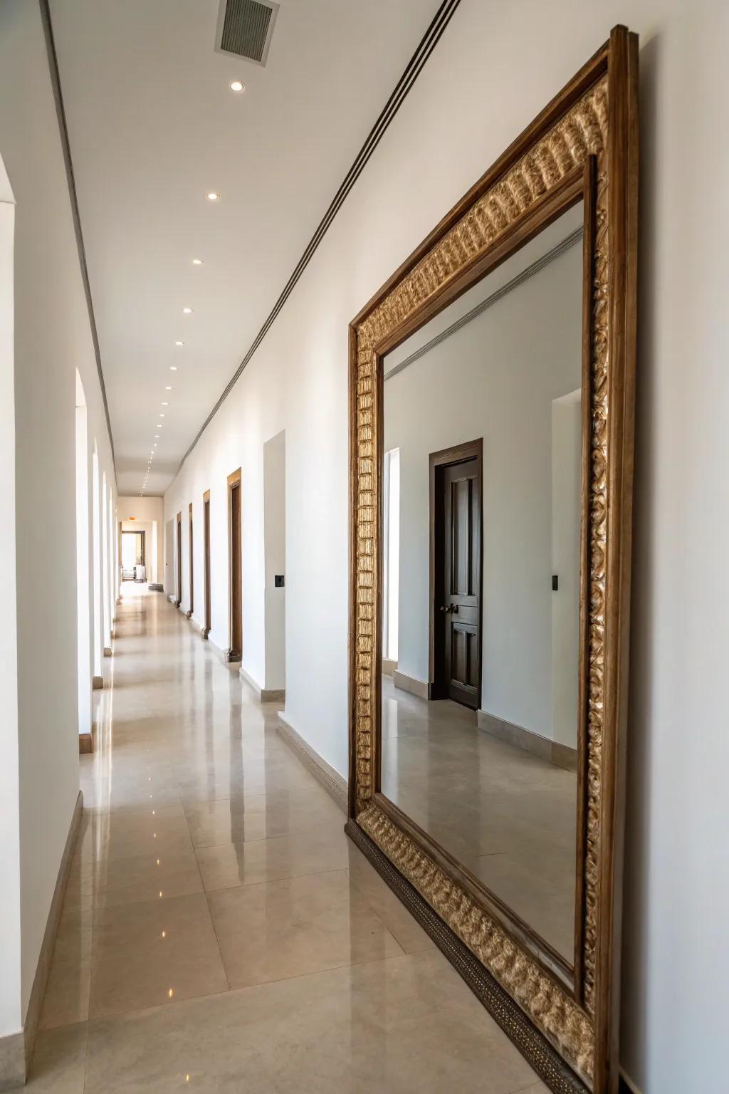 Mirrors enhance the perception of space in minimalist settings.