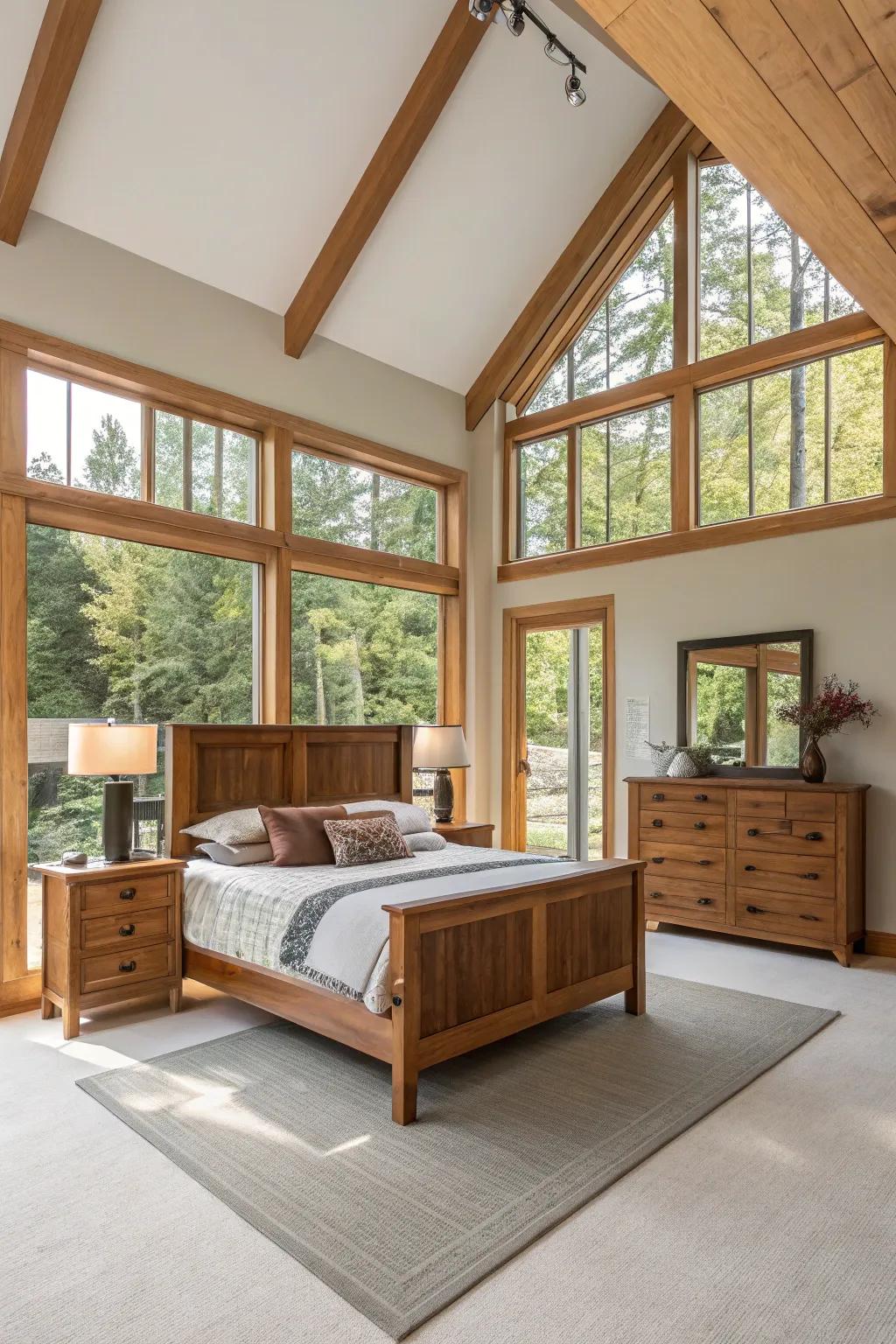 An open arrangement enhances the flow of the room.