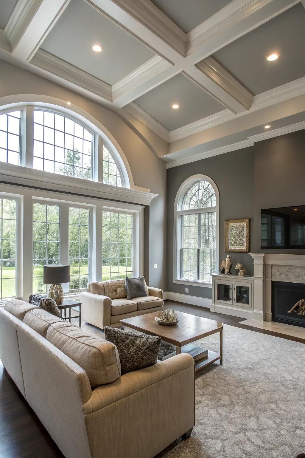 Architectural features stand out when painted in contrasting shades.