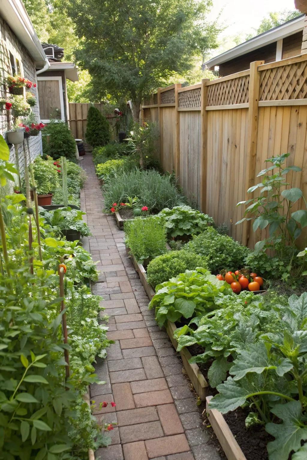 An edible garden incorporates beauty and practicality.
