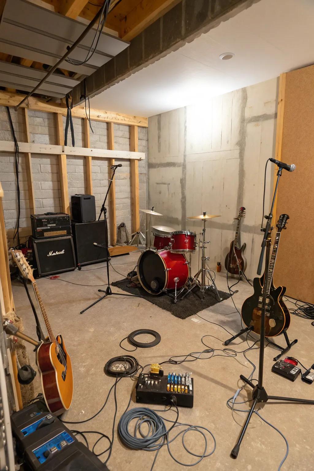 A music corner brings melodies to life.