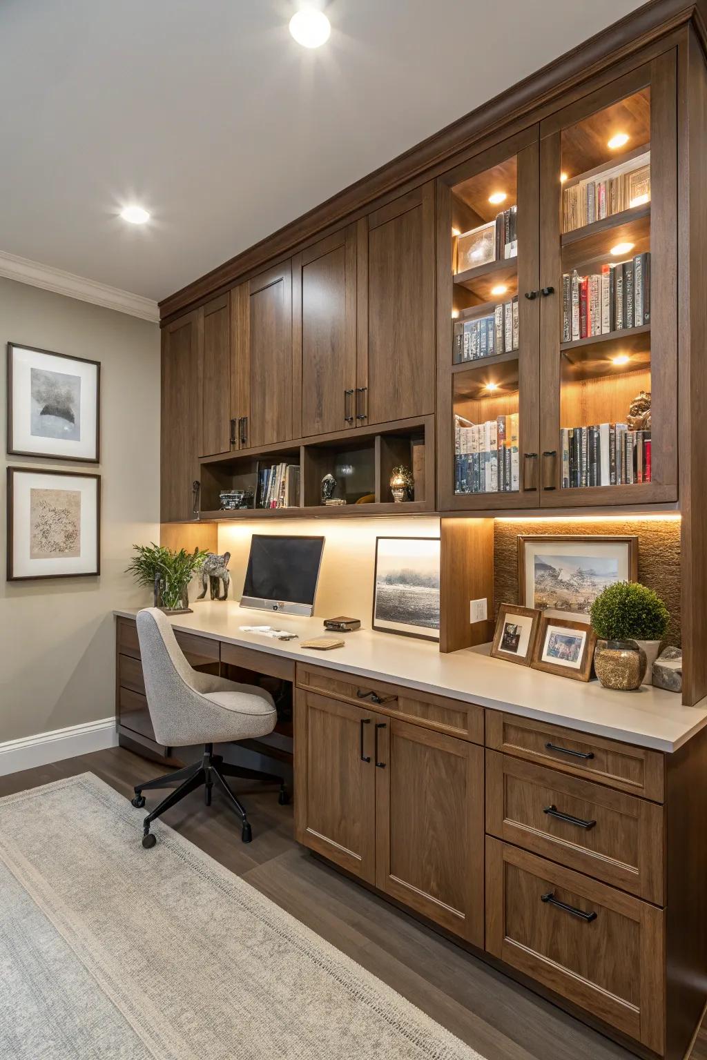 Personalize your area with custom cabinetry.