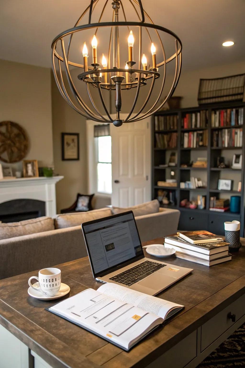 Make a statement through bold lighting choices.