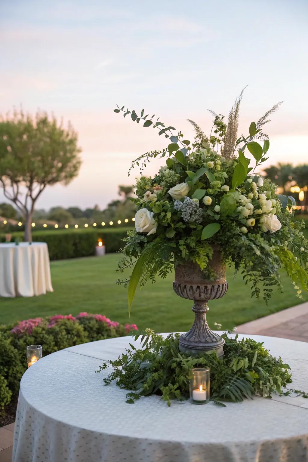 Foliage adds a fresh and refined touch to outdoor settings.